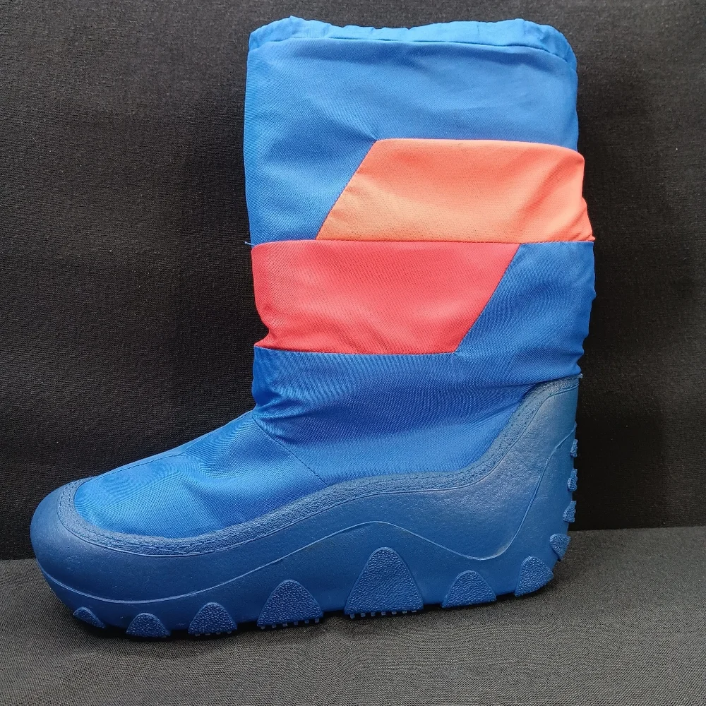 Vintage Men's Moon Boots Snow Size 9-10 Blue Red Orange Puffer Space VTG 80s